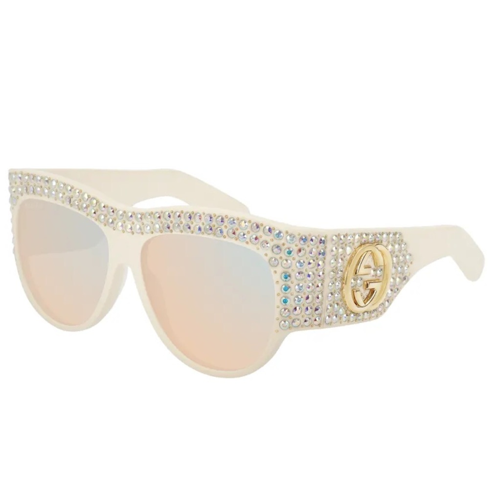 Gucci Hollywood Forever Swarovski Crystal Sunglasses GG0144S